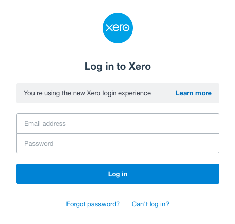 Sign into Xero
